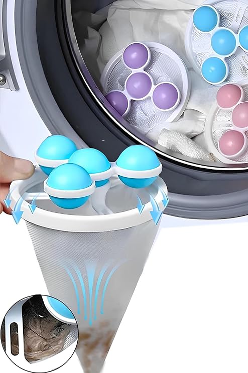 Çamaşır Makinesi Için Toz Ve Evcil Hayvan Kedi Köpek Tüyü Toplayıcı Yıkanabilir Tüy Temizleme Tekli