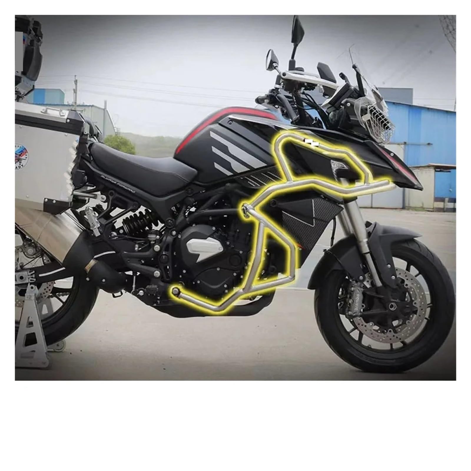 Paramotore Per Moto - Barra Di Protezione Frontale, Nero, Universale