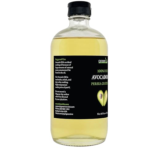 Vista 18 de GreenIVe Aceite de aguacate cultivado naturalmente 100% puro y natural sin aditivos, limpio, prensado en frío, sin OMG, vegano: para cocinar, freír