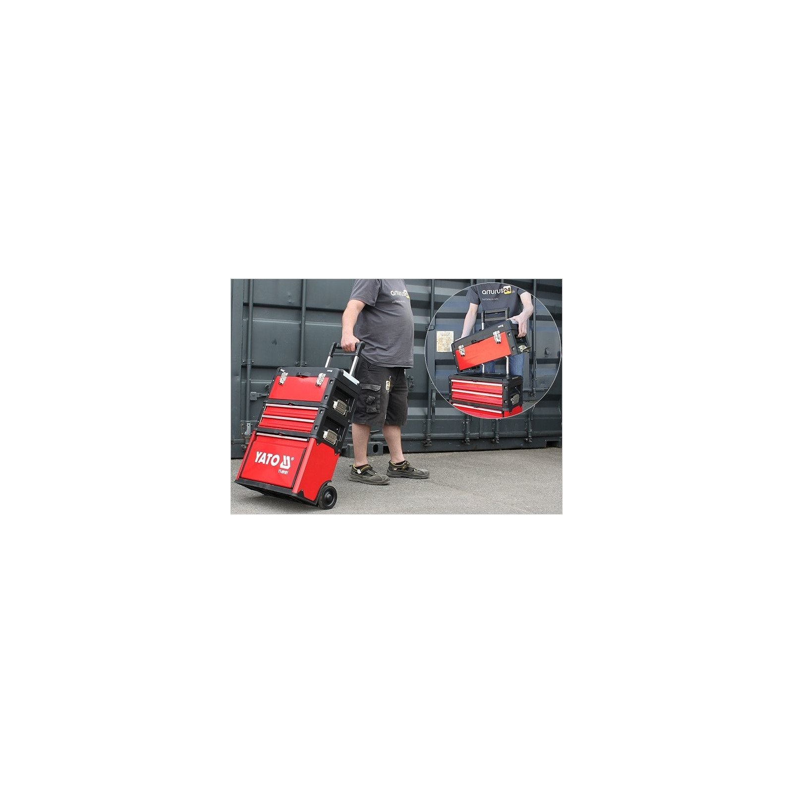YATO YT-09101 - caja de herramientas carro compone de 3 partes
