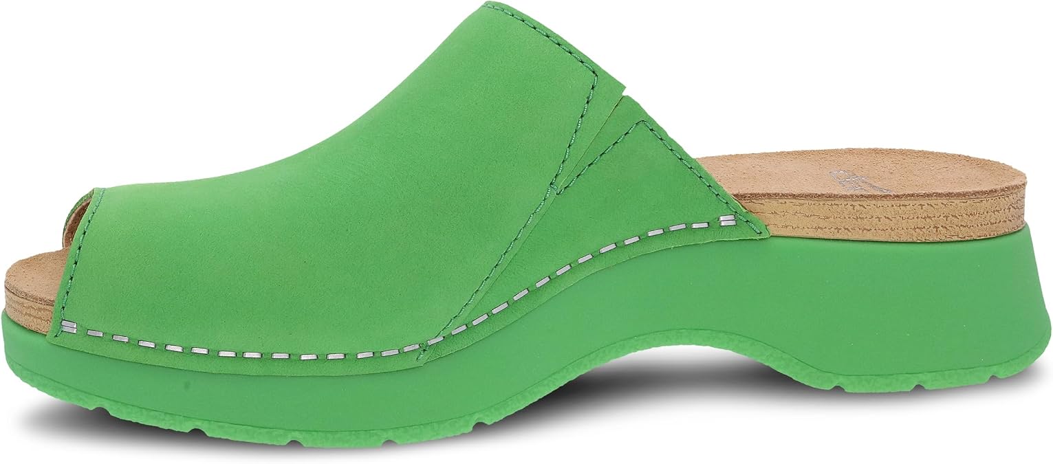 Dansko Ravyn Peep Toe サンダル レディース - カラフルでスタイリッシュなシューズ リサイクルテキスタイルライニングとレザーアッパー付き - 一日中伝説的な快適さ。