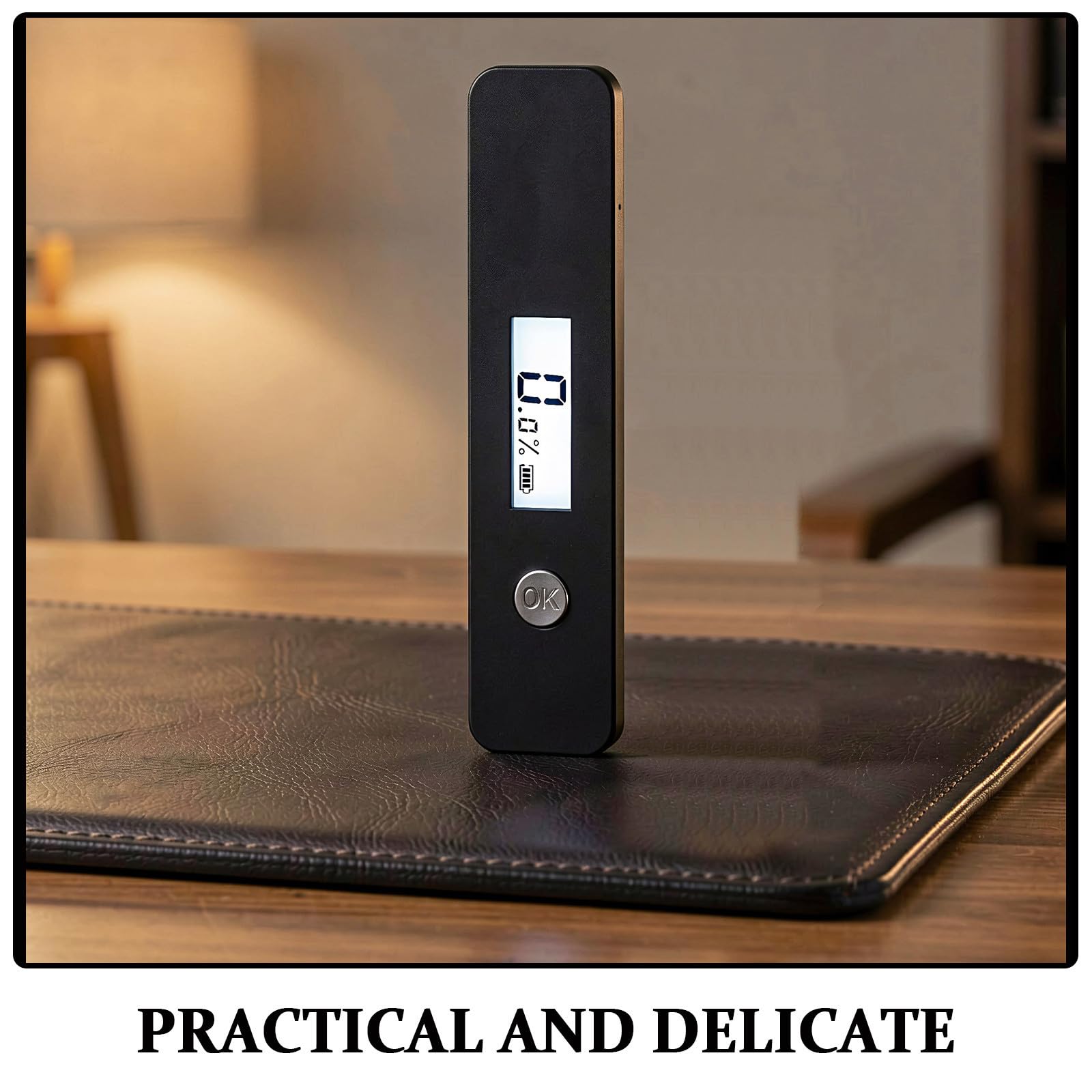 TOPBATHY Higrómetro Digital para Humidor Pantalla Lcd y Doble Modo, Negro