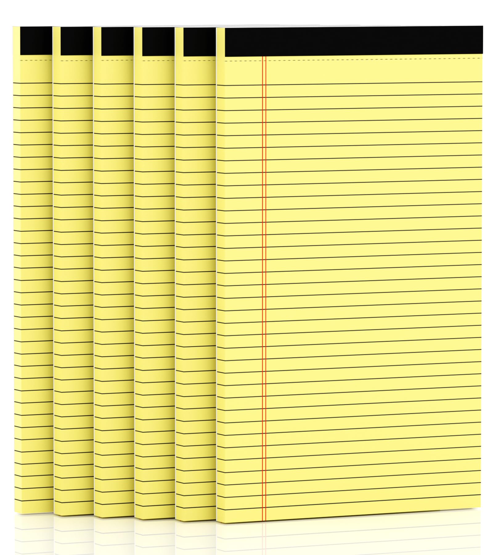 Yellow Legal Pads 8.5 x 14 Note Pads, 6 Pack 8.5 x 14 Legal Notepads