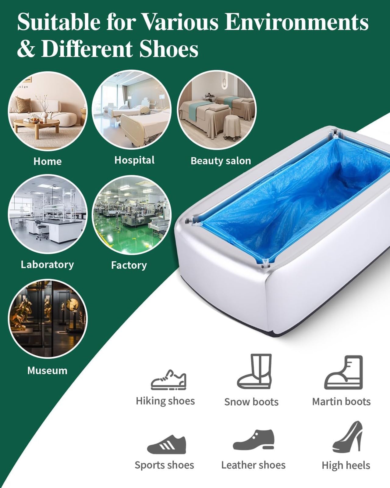 Cubrezapatos EláSticos Desechables, Paquete de 100 Unidades, Talla úNica, con Hebilla en T, Impermeables, Ideales para FotografíA de Bodas(Color:Blue-500 Count)