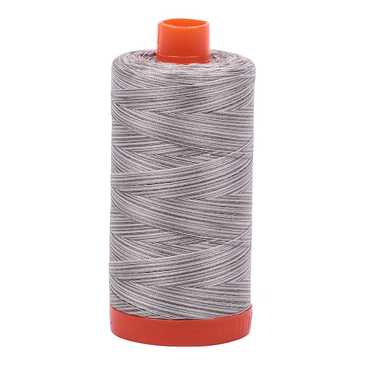 Aurifil Mako Cotton Embroidery Thread Variegated 50wt 1422yds, Silver, Large