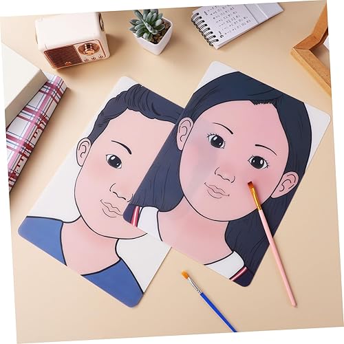 GALPADA Washable Face Paint Practice Board for Boys and Plastic Face Makeup Exercise Tool with Rounded Corners Reusable Painting Surface for Safe and Easy Makeup Practice