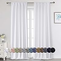 Vista 134 de Cortinas opacas para dormitorio, sala de estar, juego de 2 paneles de 54 pulgadas de largo, cortinas de oscurecimiento de habitación con aislamiento