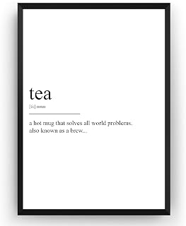 Magic Posters Tea Definition Print - Poster Wall Art Quote Typography Home - Frame Not Included