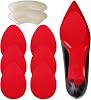 Ashoesert's Red Bottom Protectors, Non Slip Shoe Pads and Heel Grips Pads for High Heels, Shoe Sole Protectors, Anti Slip Shoe Grips on Bottom of Shoes, Non Slip Pads for Shoes (Red - 3 Pairs)