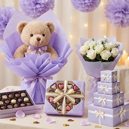 Miniatura 9 de Qilery 500 hojas de papel de seda de 15 x 20 pulgadas, sin ácidos, papel de regalo, manualidades a granel para vacaciones, cumpleaños, decoración de