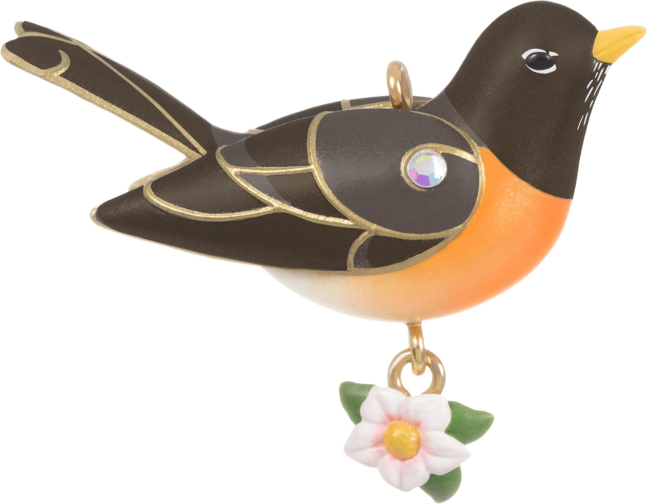 Christmas Ornament 2021, Mini Spring Robin, 1.16"