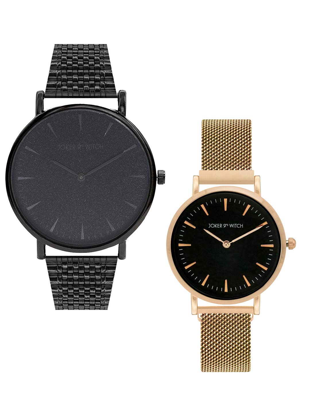 Joker & Witch Stainless Steel Daniel & Katherine Couple Analogue Watches, Black Dial, Rose Gold Band (B08T5R73W3) Amazon Price History, Amazon Price Tracker