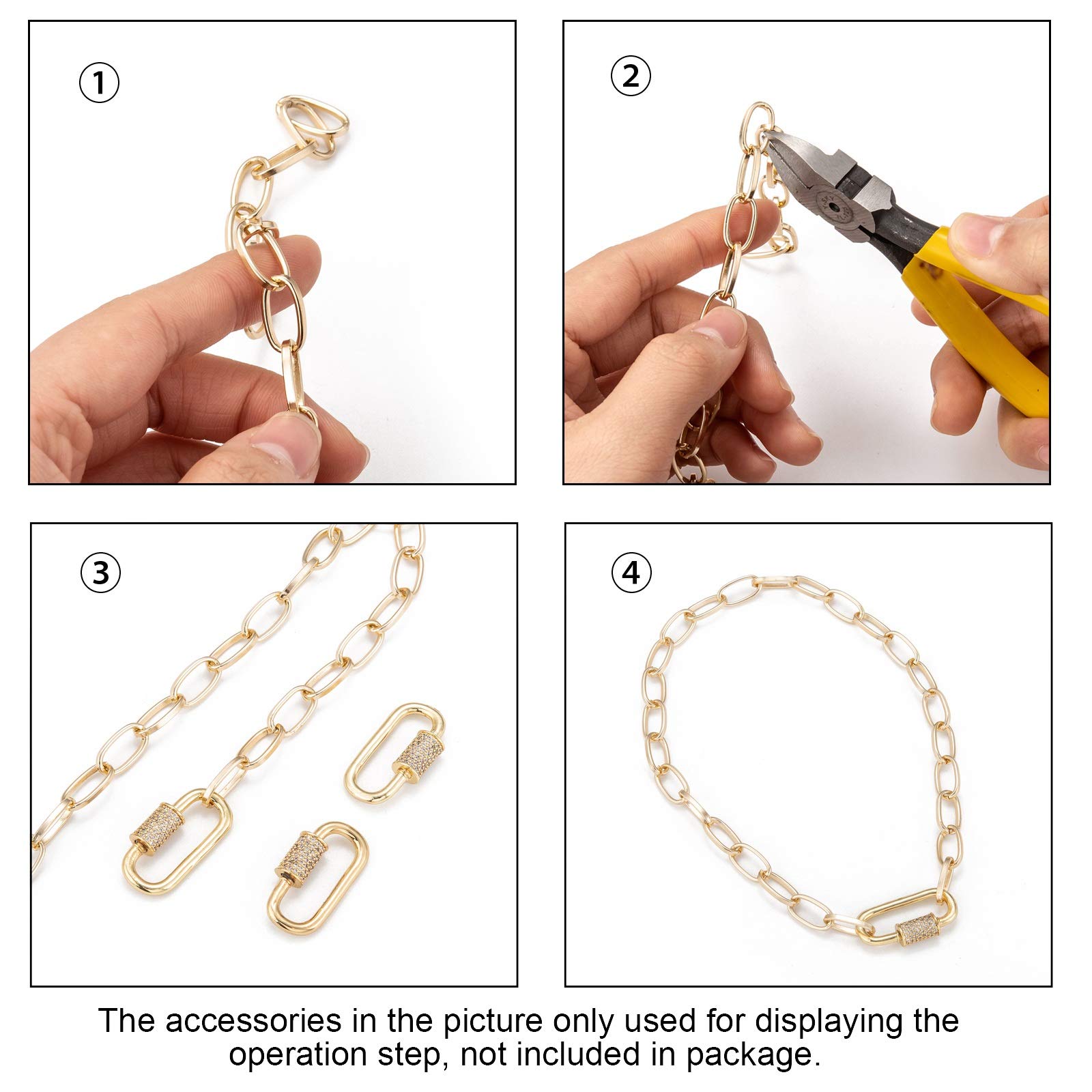 8 Chiusure A Vite In Acciaio Inox – Moschettoni Ovale Per Collane, Bracciali E Progetti DIY