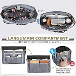 Teacher Tote Bag 15.6 inch Laptop Bag for Women Large Laptop Tote Work Bag Nurse Bag Professional Computer Messenger Bag with Insulated Pocket, Briefcase for Office, College, Nursing, Black