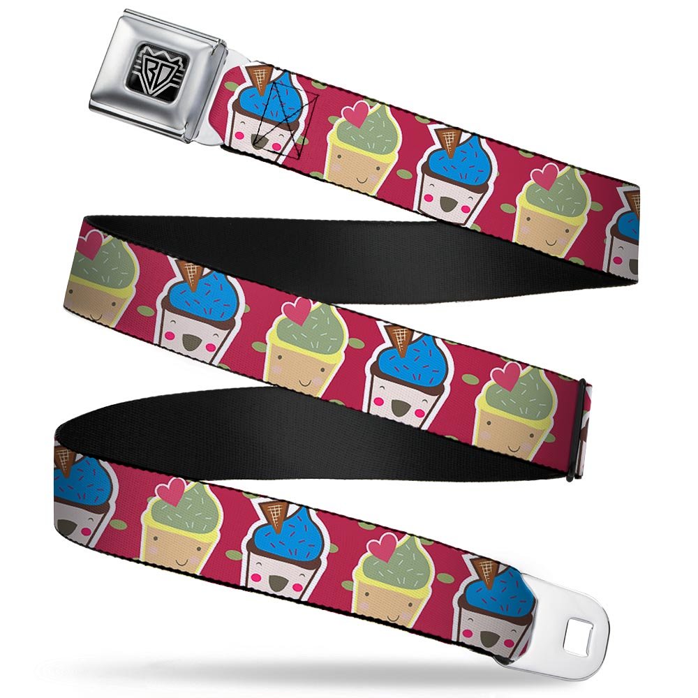 Cinturón de hebilla de seguridad Buckle-Down ajustable con estampado de cupcakes 8
