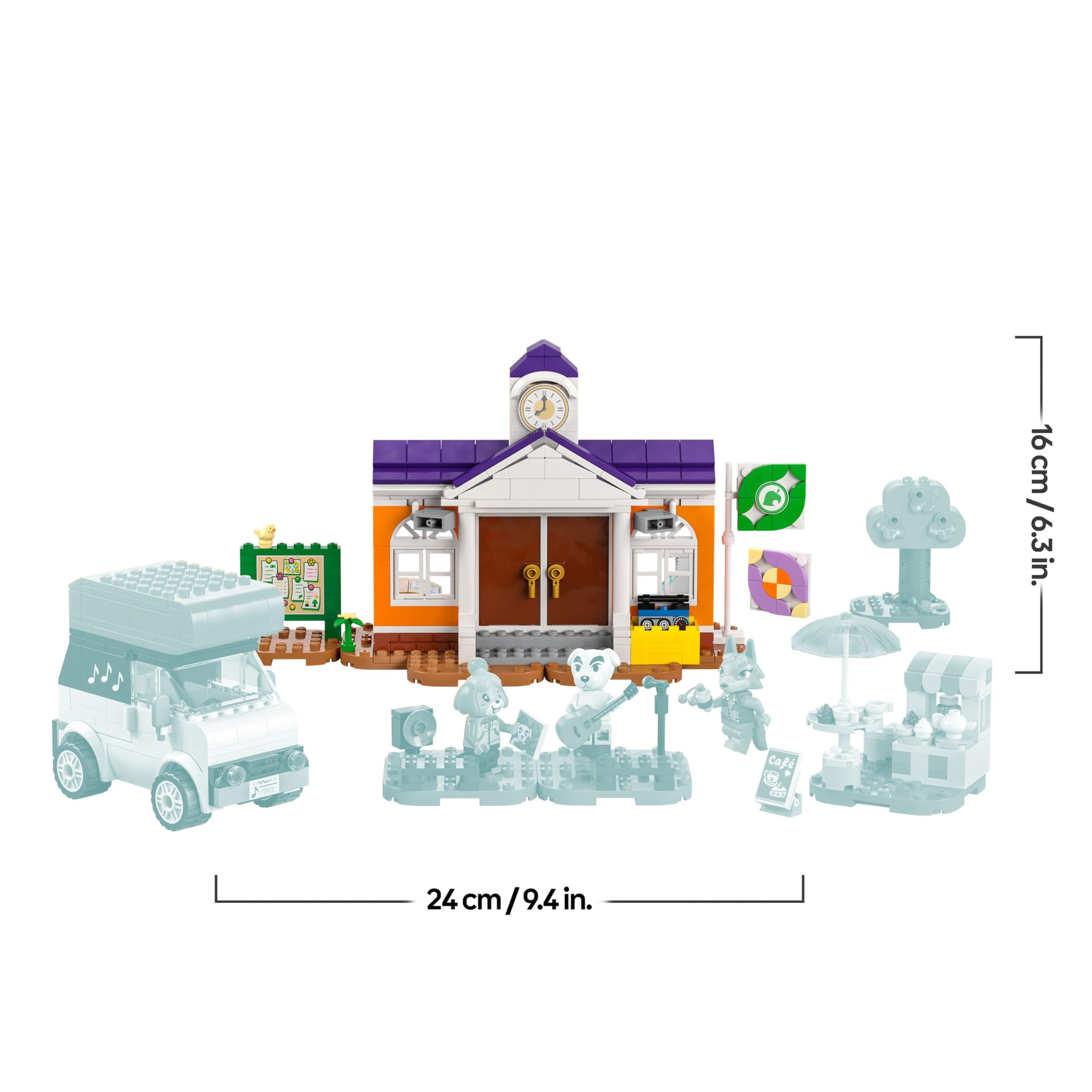 LEGO Animal Crossing Concerto in Piazza con K.K., Casa Giocattolo, Caffè e Veicolo da Costruire Ispirati al Videogioco, Giochi Creativi per Bambine e Bambini da 7 Anni, Idea Regalo di Compleanno 77052