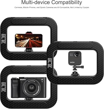 Selfie Ring Light, Handheld Ring Selfie Light Kit, USB-Powered Portable Ring Light, LED Mobile Video Stabilize for Camera, Smartphone, YouTube, TikTok Video Recording, Makeup (YM200)