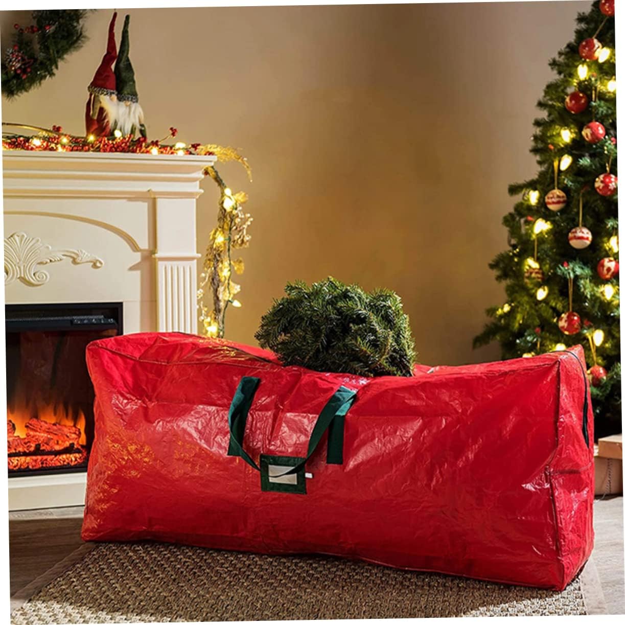 Cabilock Christmas Tree Storage Bag with Handles Heavy-duty Organizer for Holiday Decor Fits Artificial Trees Protects against Dust and