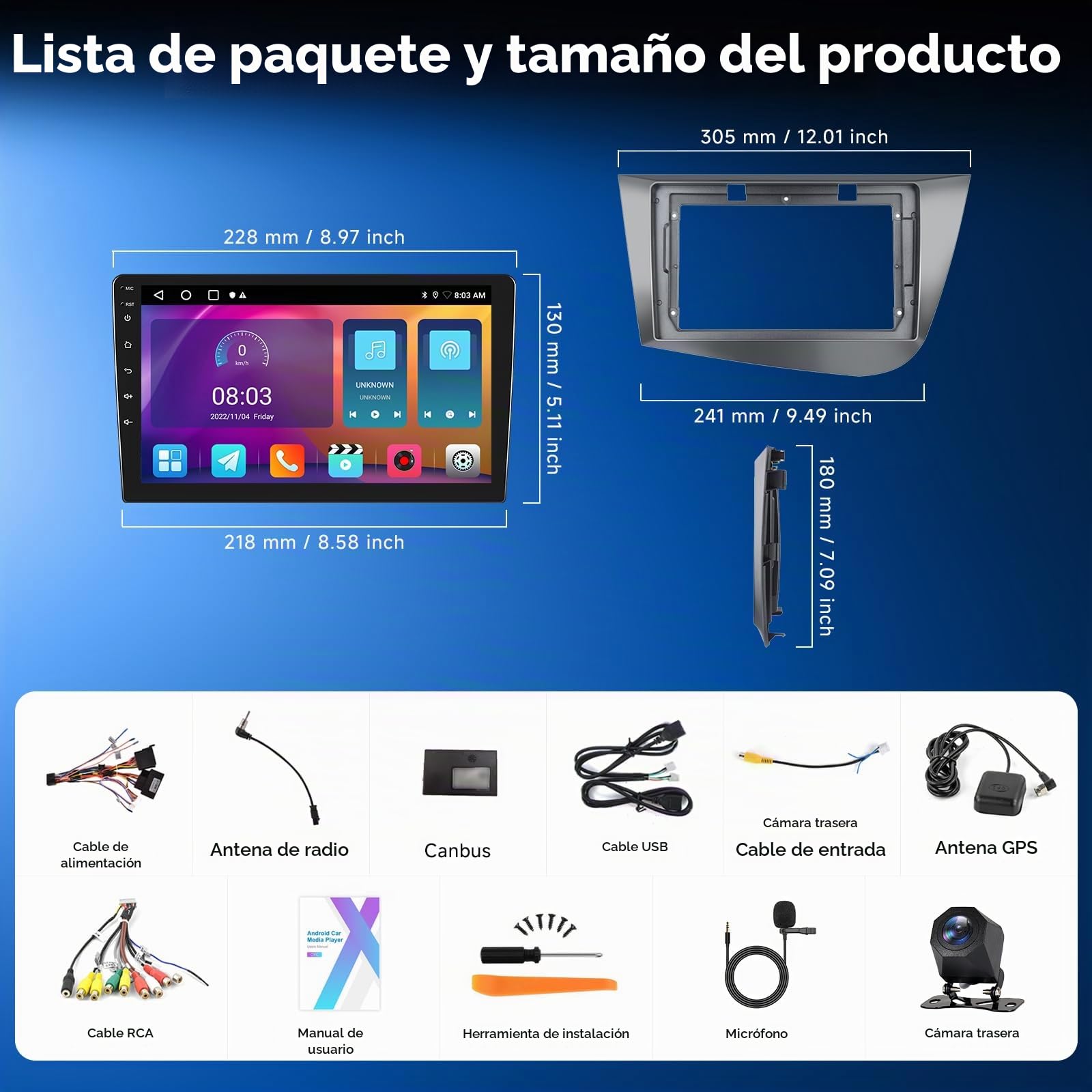 Hodozzy 2G+64G Radio para Seat Leon 2005-2012 con Carplay Android Auto Inalámbrico, Reproductor 2 DIN 9 Pulgadas Pantalla Táctil Radio Coche con GPS Bluetooth WiFi FM/RDS Cámara para Seat Leon 2 MK2