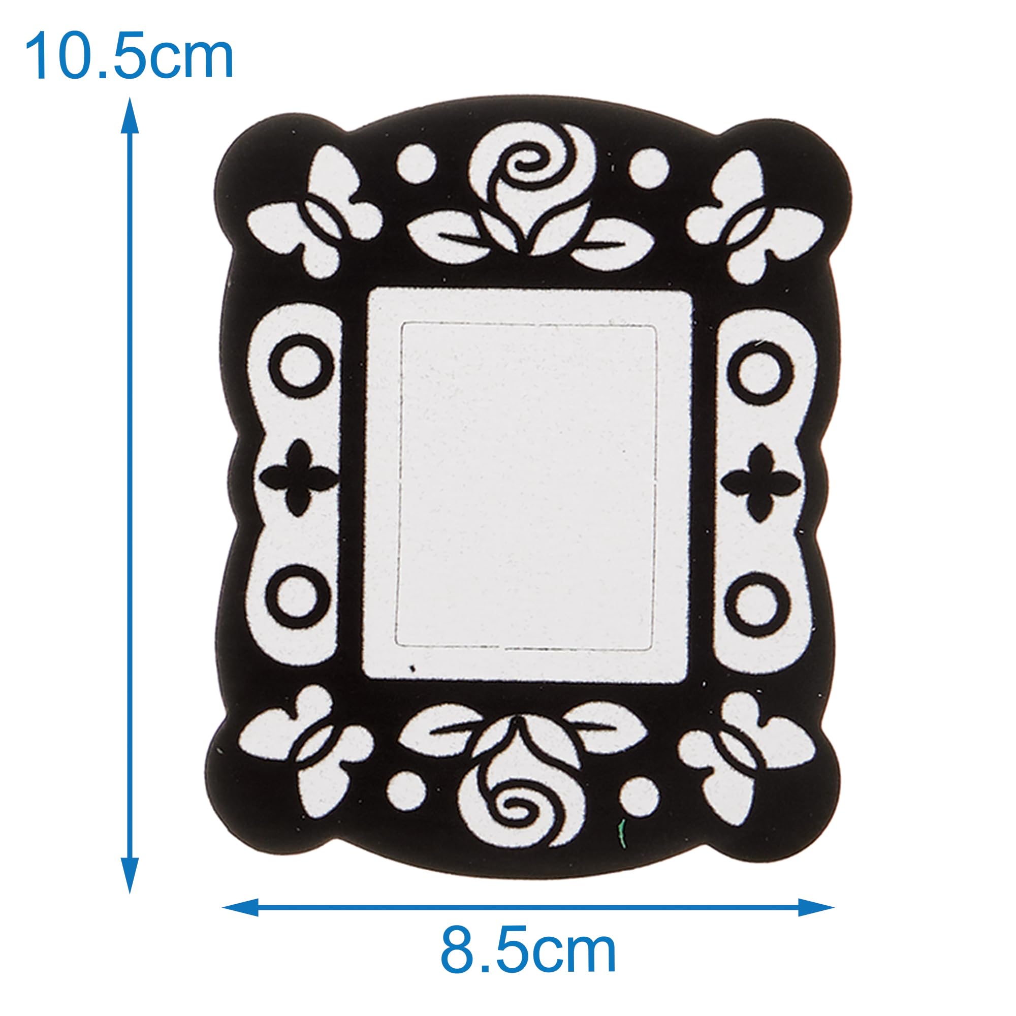 Baker Ross FN401 Colour-in Fuzzy Art Photo Frame Magnets - Pack of 12, Velvet Art Colouring for Kids Fridge Magnet Arts and Crafts - Image 4