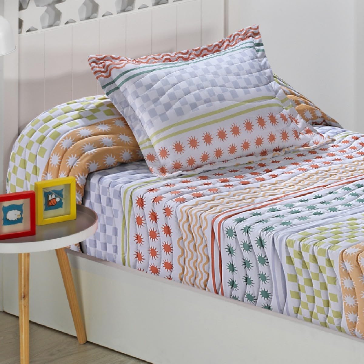 Colcha Bouti Ajustable Cama Nido Infantil y Juvenil de Verano Marsella Color Único Talla Cama 90