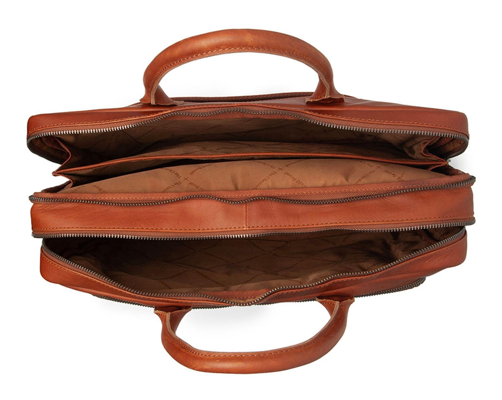 The Chesterfield Brand Pelle borsa da ufficio con scomparto per laptop Tacama Leather Laptop Bag Cognac marrone