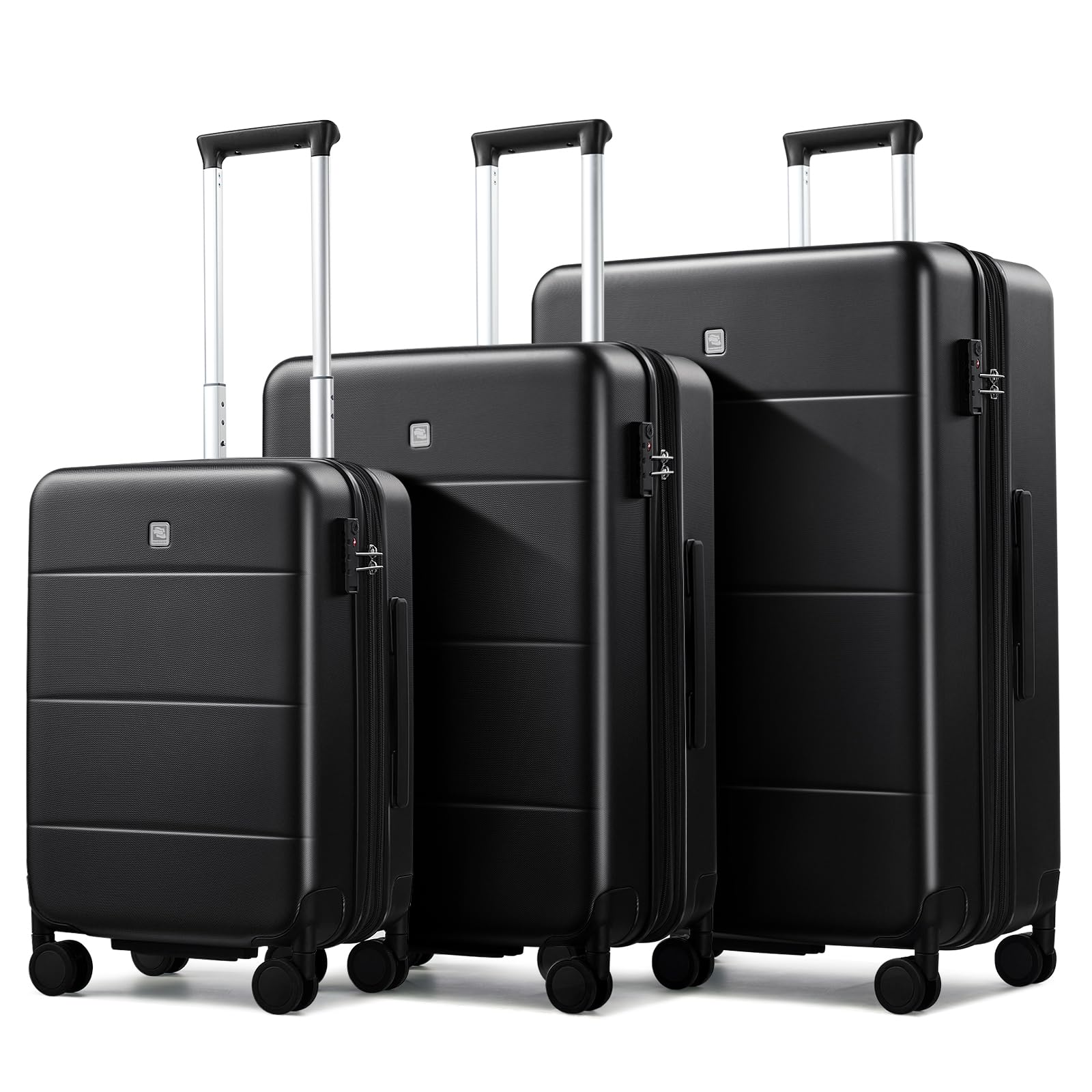 Hanke Expandable 26 Inch Luggage with Spinner Wheels, Hardside Large Suitcase, All-PC Hard Shell Travel Luggage, TSA Lock, Lightweight Durable Checked-Medium (Blackish Green, 93L) — view 12