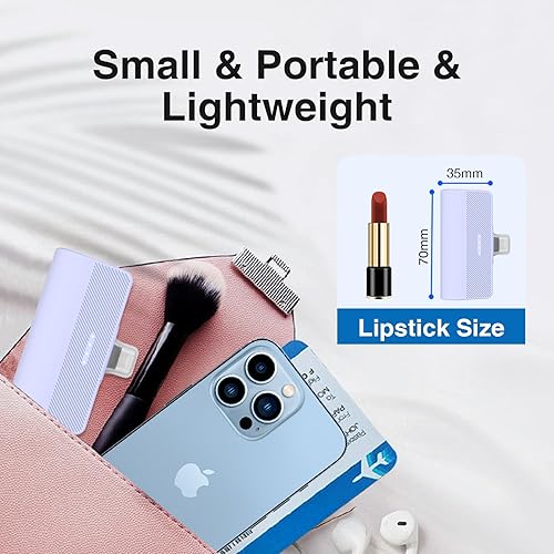 Miniatura 10 de ATGIH Mini cargador portátil para iPhone, batería pequeña de 5000 mAh, banco de energía ultracompacto compatible con iPhone 141313 Pro1212