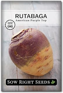 Sow Right Seeds American Purple Top Rutabaga Seeds - Non-GMO Heirloom Yellow Flesh Rutabaga for Home Garden - 360+ Seeds Packet