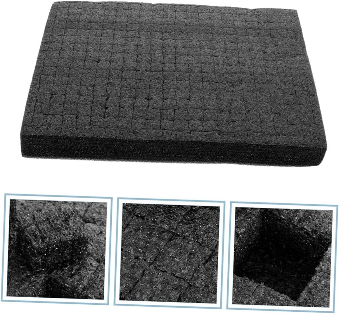 SECFOU Black Foam Squares Packing Foam Sheet 500x300x30mm for Shock Absorption and Secure Packaging in Shipping and Storage Cases