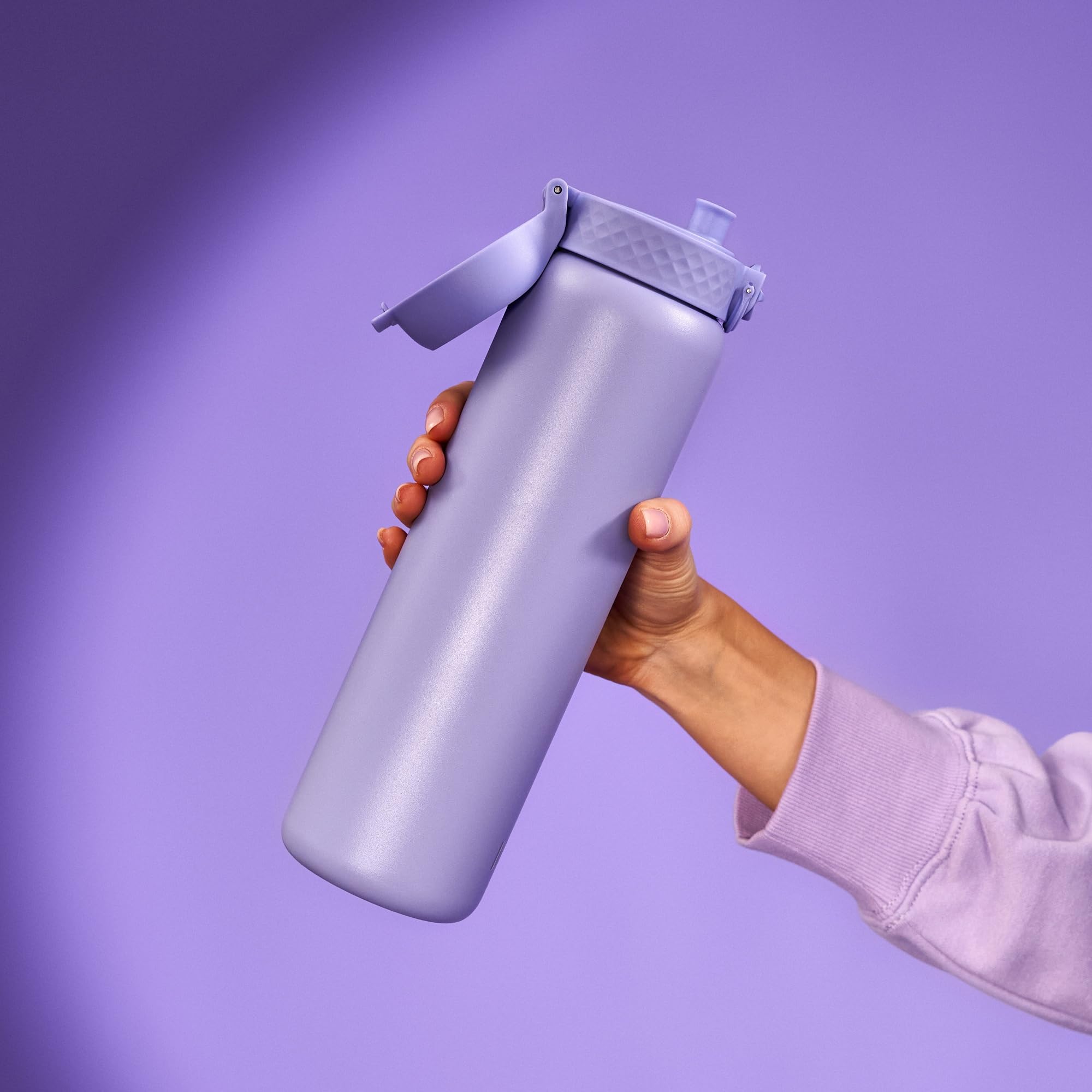 ION8 Lightweight 1 Litre Steel Water Bottle, Non-Insulated, Leak Proof, Easy to Open, Secure Lock, Dishwasher Safe - Image 3