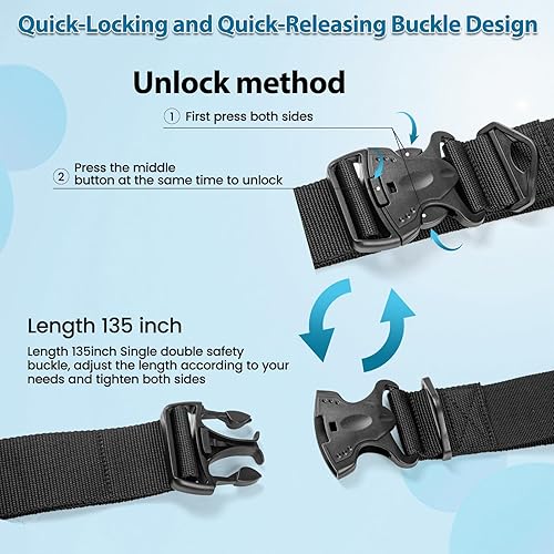 Miniatura 4 de Correas flotantes multifuncionales con hebillas de liberación rápida, correas de seguridad reutilizables con gancho, ojales de fijación y cómodos