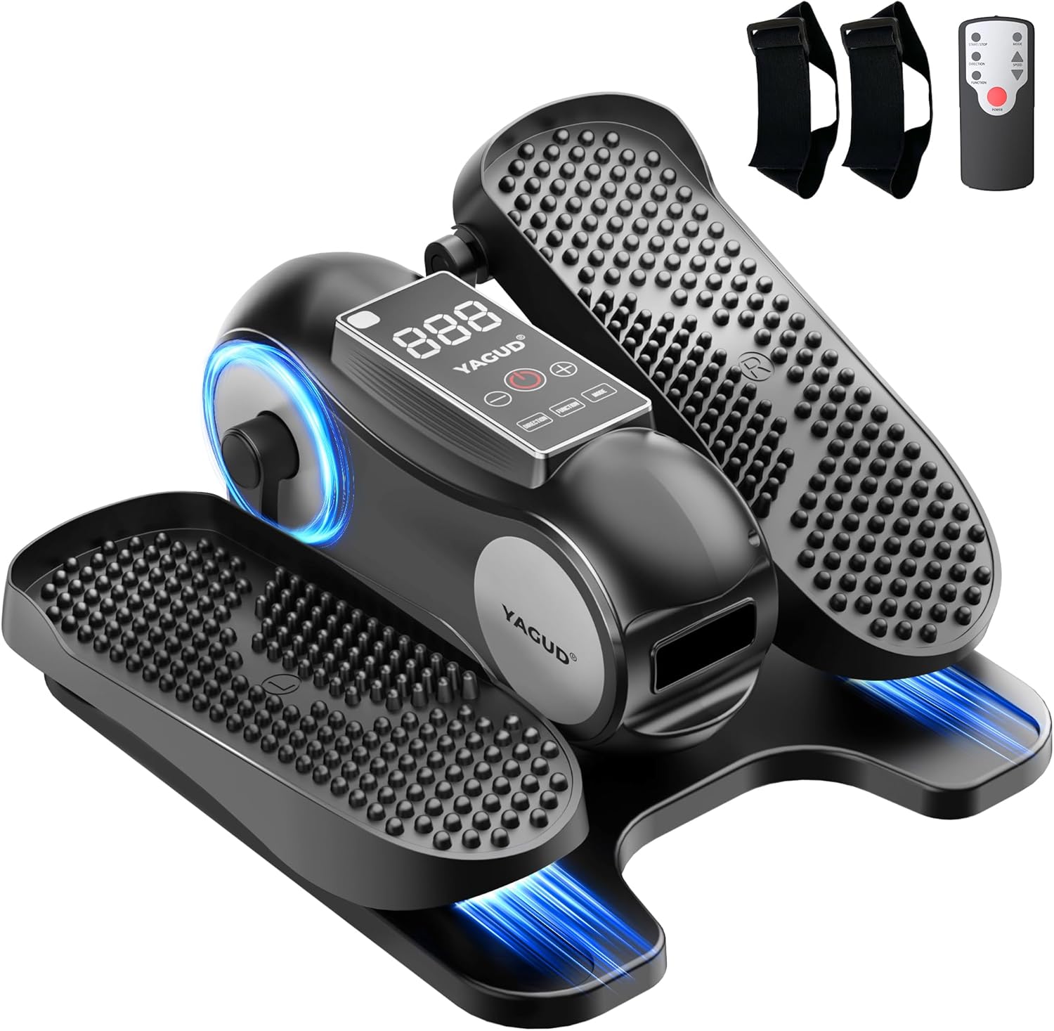 Under Desk Elliptical Machine, Elliptical Leg Exerciser as Seen on TV for Senior with Remote Control, Portable Quiet Electric Seated Pedal and 12 Adjustable Speed, Black