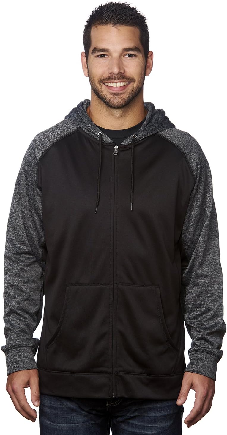 Burnside Men's Performance Hooded Sweatshirt L BLACK/ CHARCOAL