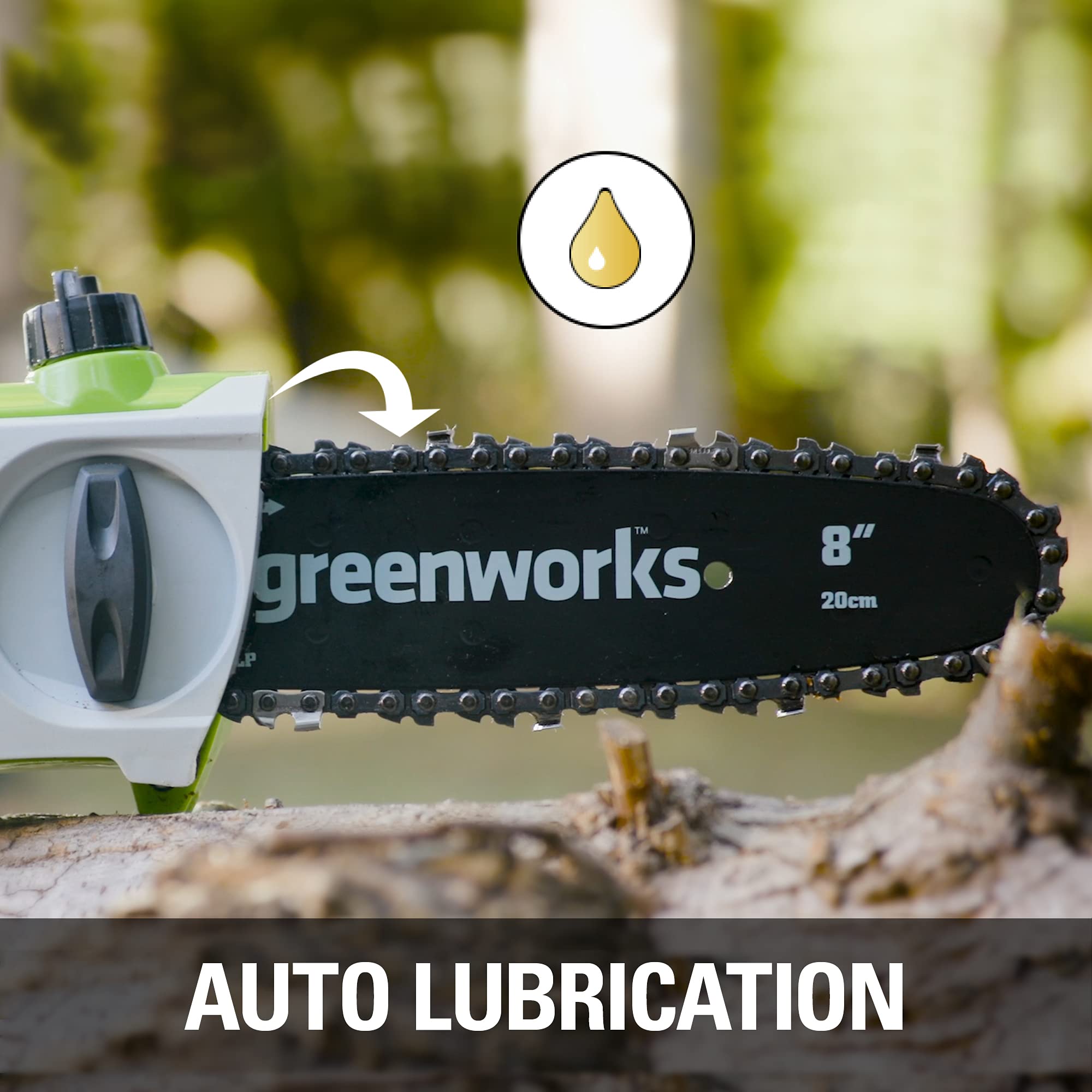 Greenworks Pole Hedge Trimmer Cordless Polesaw 2 in 1 40V 51cm/20cm