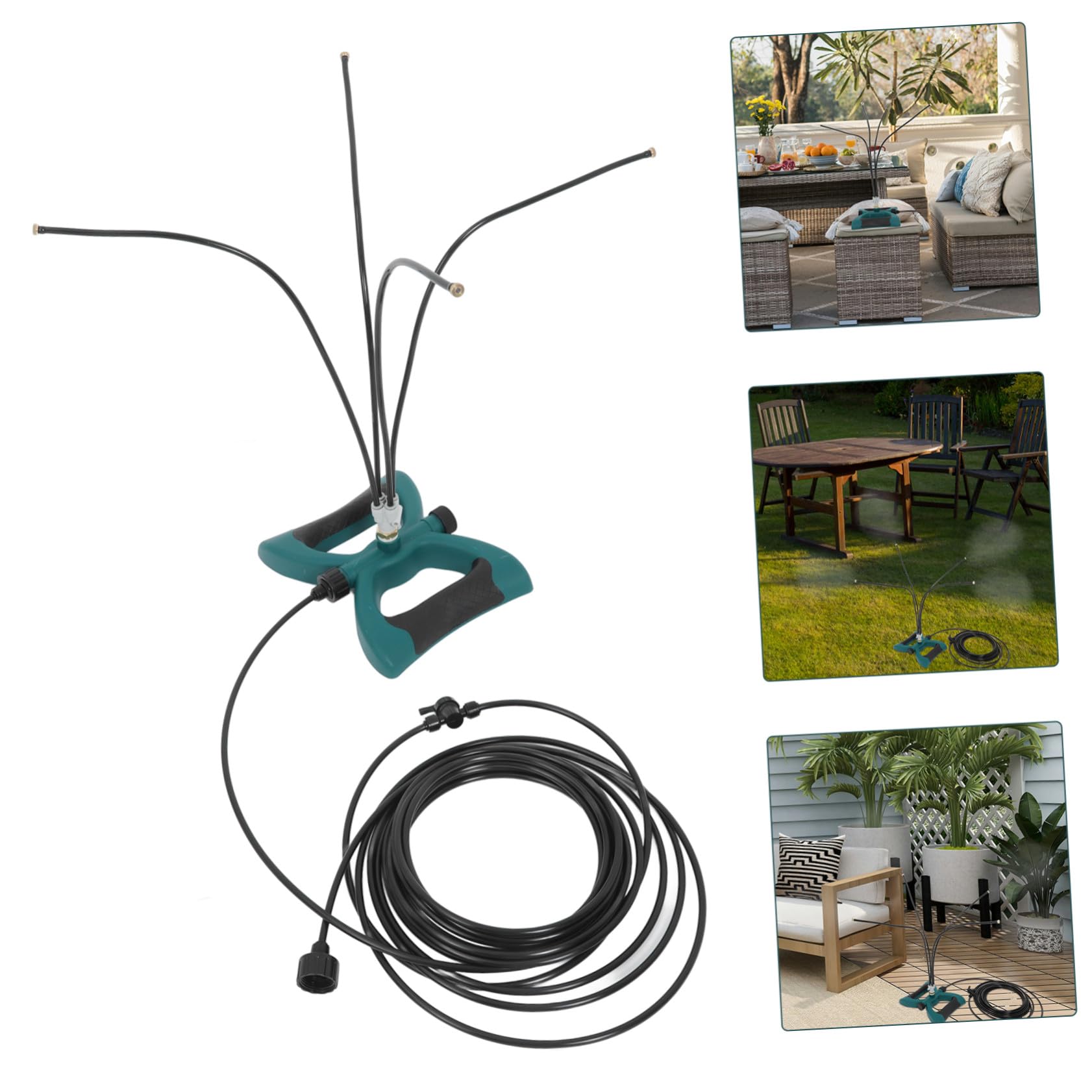 VICASKY Standnebelgerät Terrassen Nebelsystem Gartensprüher Verstellbare Sprühdüsen Langlebiges Sprühnebel Kühlsystem für Garten Außenbereiche Staubunterdrückung Tragbar