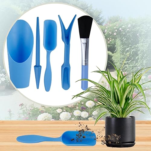 Miniatura 7 de Juego de 5 piezas de mini herramientas de jardín, herramientas de mano, herramientas de trasplante, juego de herramientas de trasplante, kit de