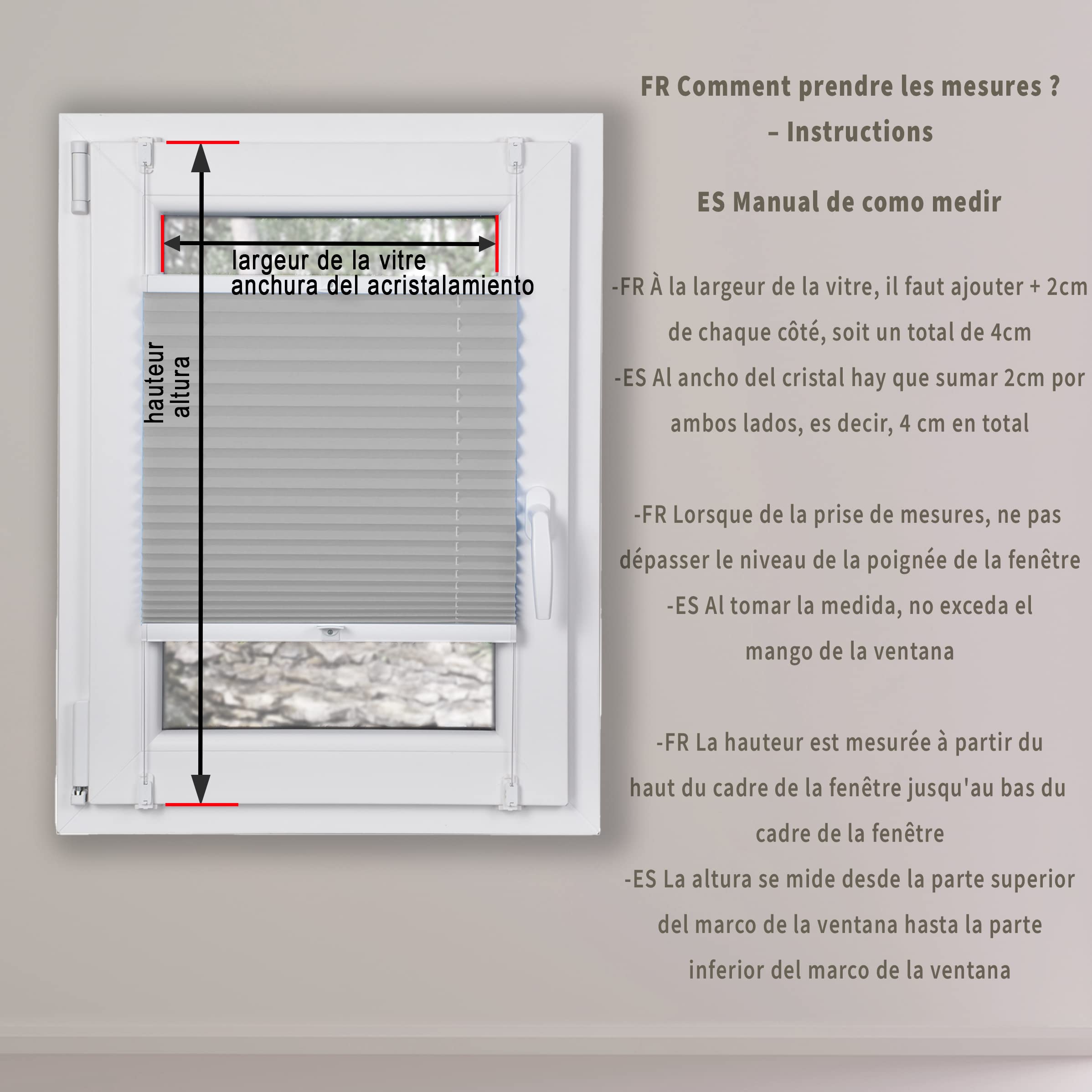 Store Plissé 60x200cm Noir Occultants sans Perçage Facile À Installer Store Enrouleur pour Les Fenêtres et Les Portes Intimité et Protection Contre Le Soleil Ouverture à Double Sens