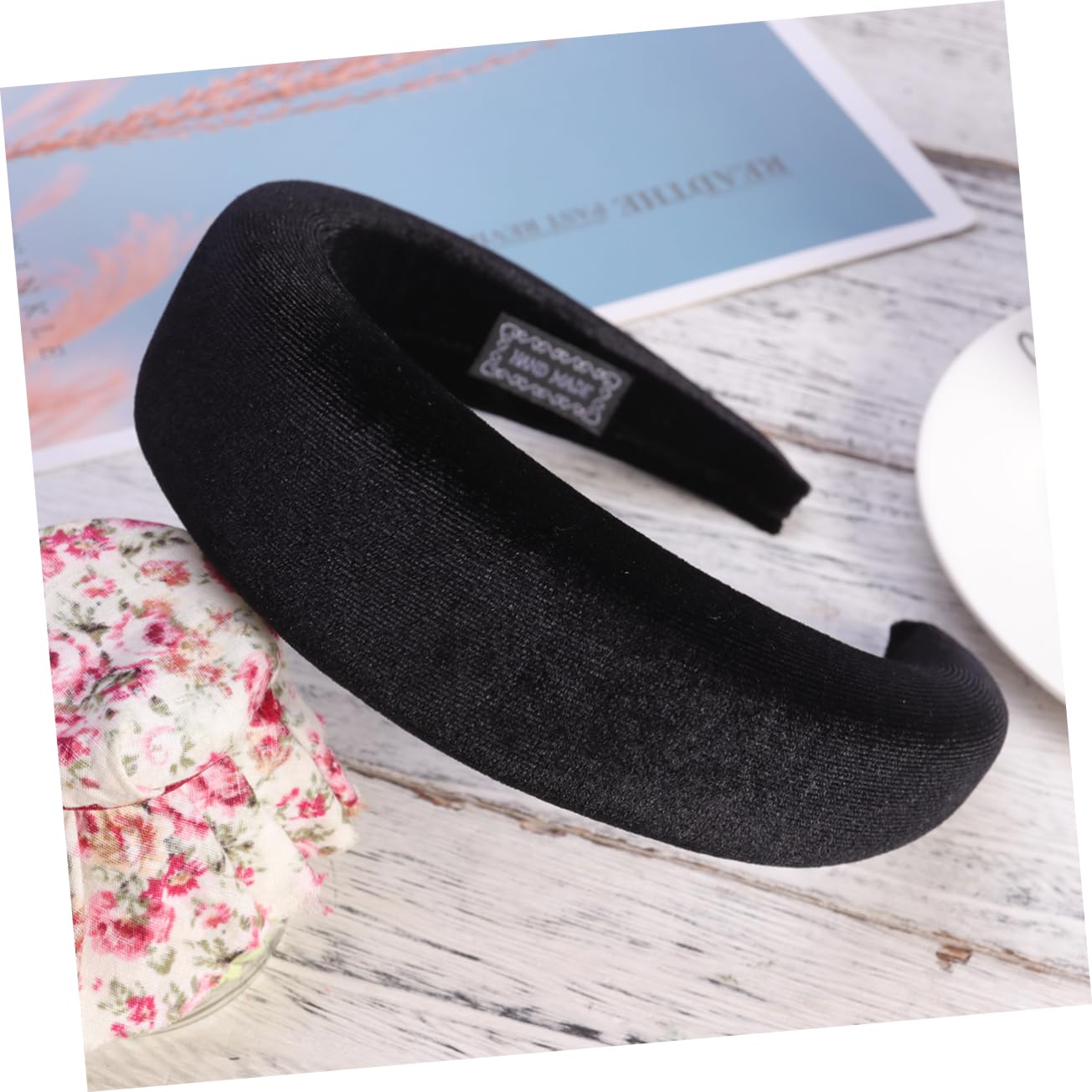 Elegant Cloth Hair Hoop for Women Girls in Dark Color Cosplay image 3