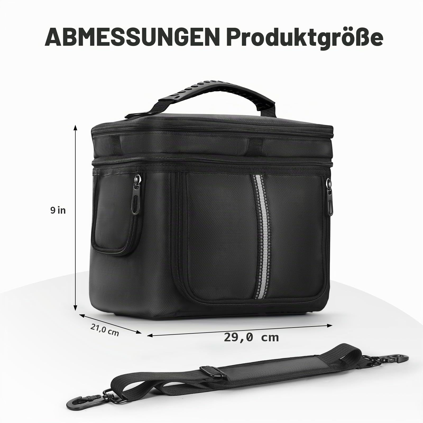 Tragetasche kompatibel mit BLUETTI Solargenerator EB3A, Elite 30 V2 Portable Power Station, Outdoor-Reise-Aufbewahrungstasche mit zweilagigen Taschen für Ladekabel und Zubehör