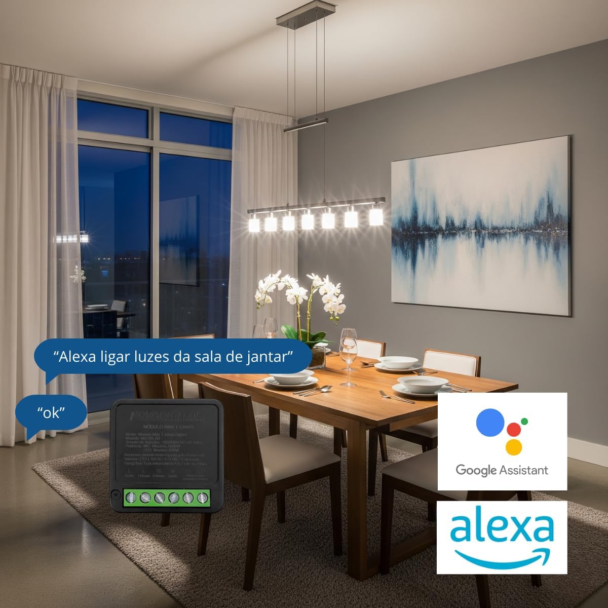 Mini Módulo Interruptor Inteligente NovaDigital Zigbee 1 Canal - Compatível Alexa e Google Assistente