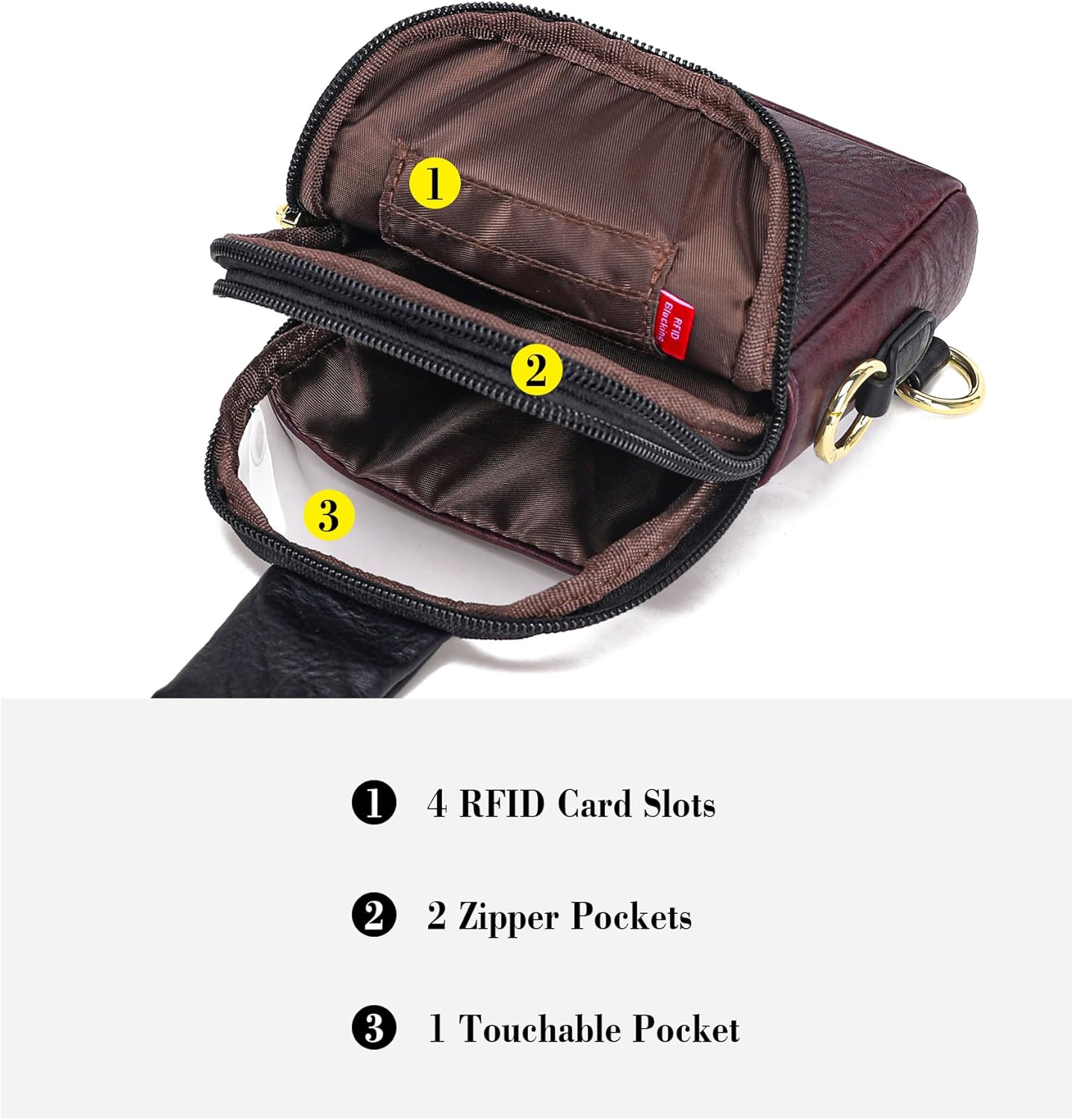 Sling Bag for Women Cross Body Small Bag Anti Theft Phone Purse Touchscreen Travel Gifts for Woman - Image 6