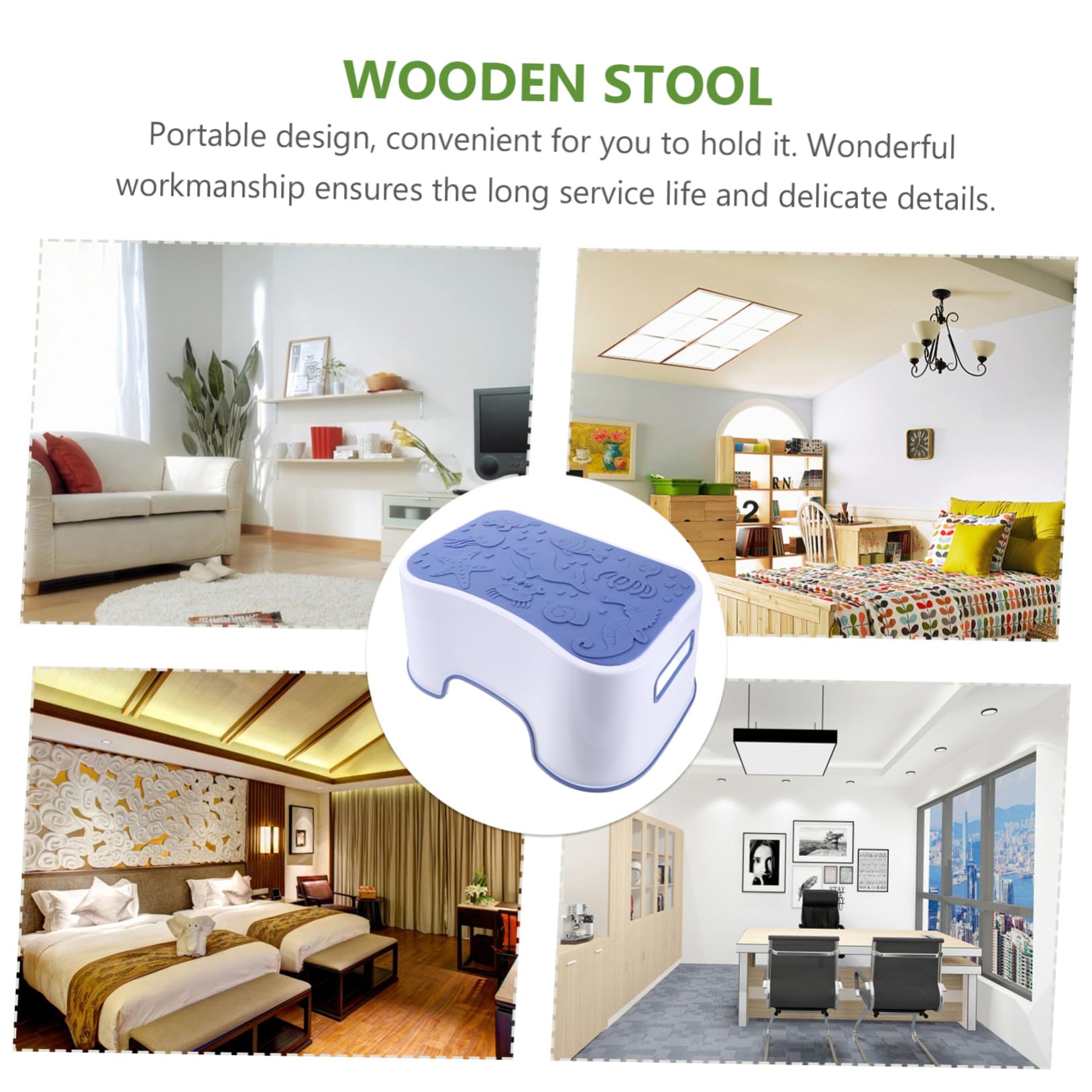 Beatifufu Comfortable Squatting Toilet Foot Stool Non Slip Stepping Stool for Adults Compact Bathroom Footstool for Space Saving Potty Training Use