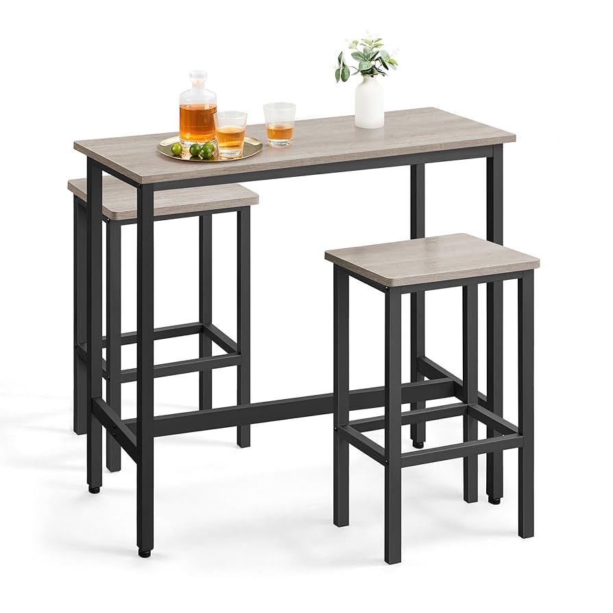 VASAGLE カウンターテーブル パソコンデスク 3点セットx2幅100CM