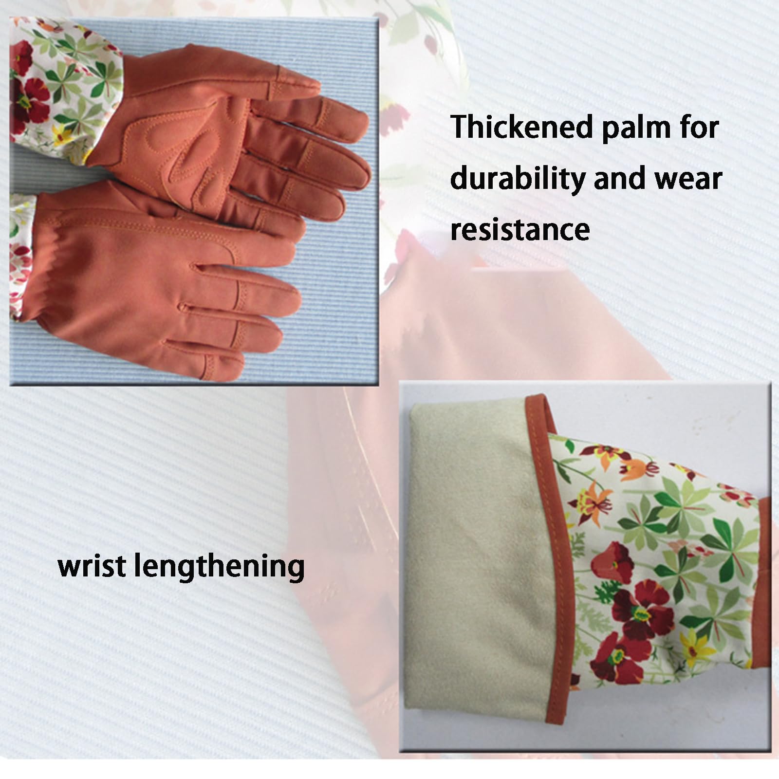 Gartenhandschuhe für Damen und Herren, lang und langlebig, rutschfest, atmungsaktiv, dorn- und durchstichfest, 42 cm Länge, Gartenarbeit im Freien