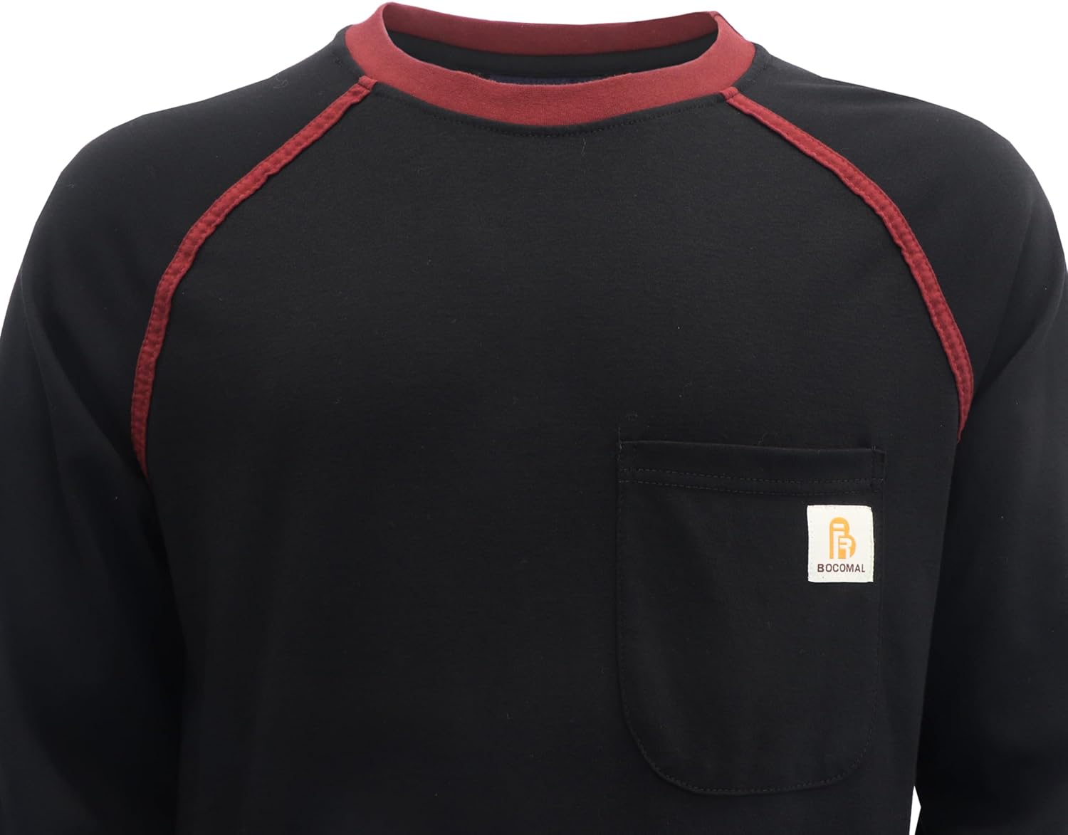 BOCOMAL FR Shirts for Men Crew Neck Long Sleeve 5.5oz Light Weight Flame Resistant/Fire Retardant Clothing Shirt - Image 4