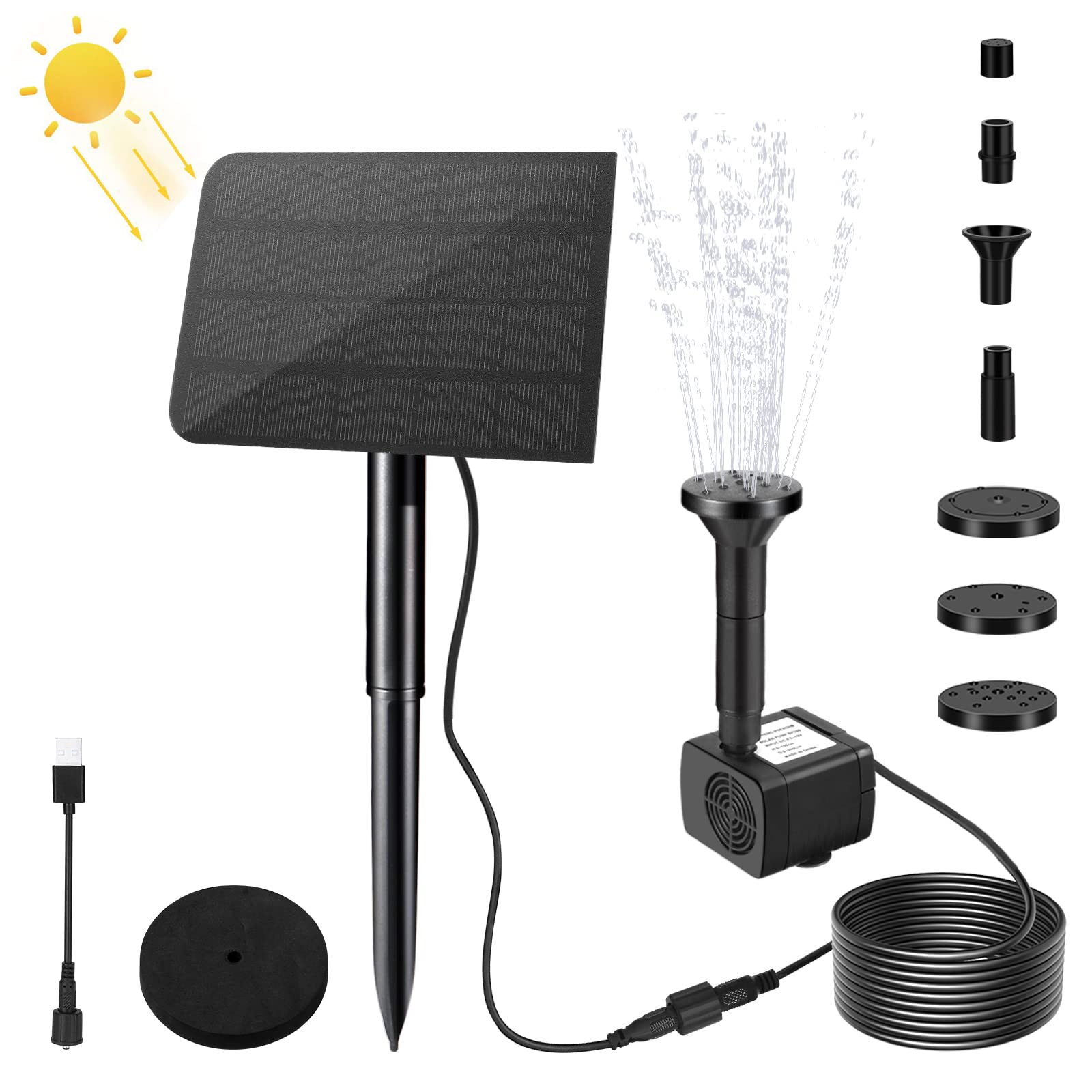 Buy HALOVIE Solar Powered Fountain Pump Solar Pond Pump Solar Water