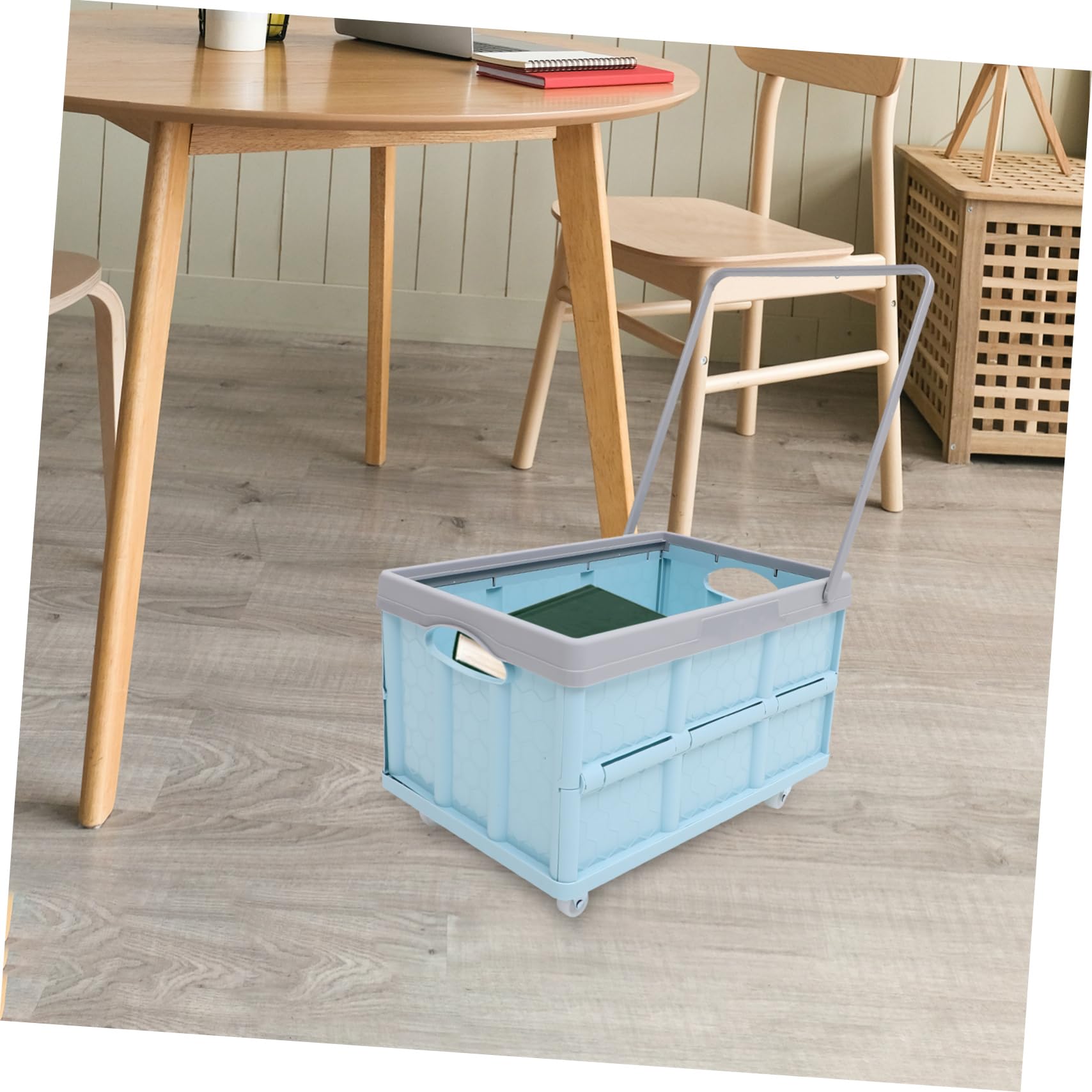 KOMBIUDA Aufbewahrungsbox Kunststoff Faltbar Mit Deckel Und Rädern Stapelbarer Lagerbehälter Für Kleidung Und Spielzeug Platzsparend Und Flexibel Für Kofferraum Und Haushalt