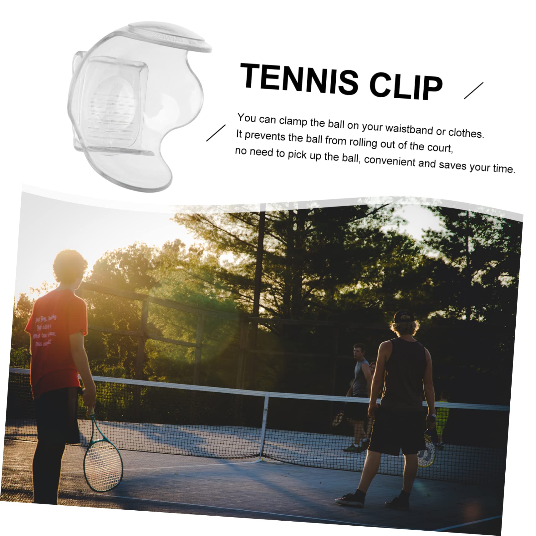 DECHOUS Lot De 2 Clips De Ceinture Pour Balle De Tennis Jaune Fluo