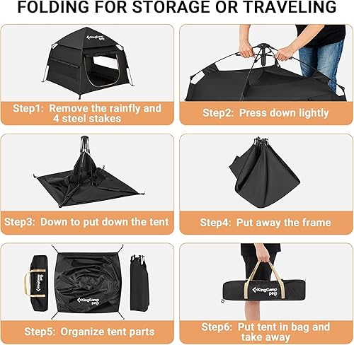 Miniatura 4 de KingCamp Corralito para mascotas para perros, tienda de campaña plegable para perros, corralito para cachorros pequeños y medianos, tienda de